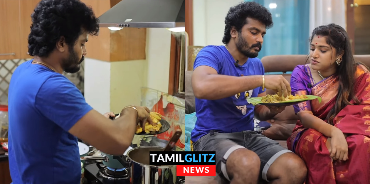 பொண்டாட்டிக்காக கம கம சிக்கன் பிரியாணி செய்த சித்து.! பாத்தாலே எச்சில் ஊறுதே.! 17