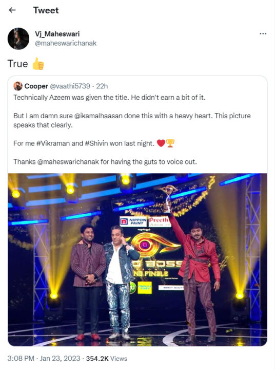 இது தப்பான முன்னுதாரணம், அசீமுக்கு கொடுக்க கமலுக்கே விருப்பம் இல்லை.! விளாசும் VJ மகேஸ்வரி..! 3