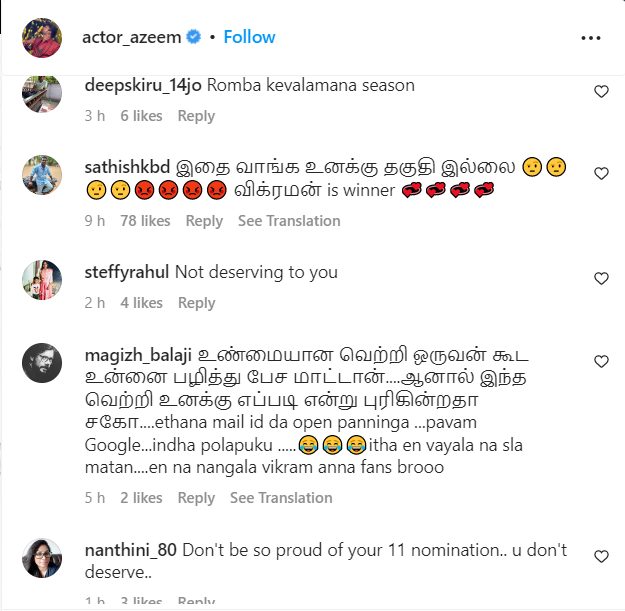 உங்க PR டீம் எத்தனை Mail ID உருவாக்கி உனக்கு ஓட்டு போட்டாங்க? அசீமை வச்சி செய்யும் நெட்டிசன்கள்.! 5