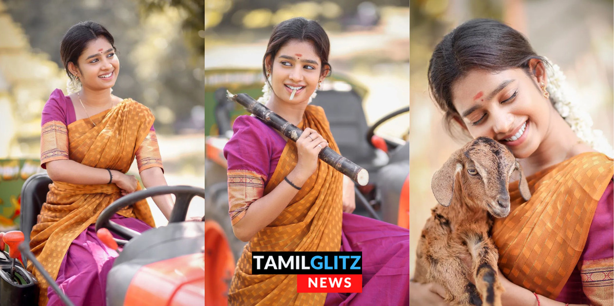 நம்ம குட்டி த்ரிஷாவின் பொங்கல் கிளிக்ஸ் பாருங்க.! Biggboss ஜனனி வெளியிட்ட அழகிய புகைப்படங்கள்.! 25