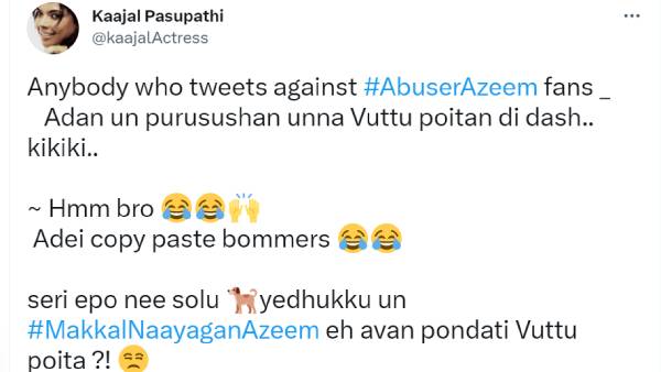 அதான் உன் புருஷன் உன்ன விட்டு போய்ட்டானா டி? தனிப்பட்ட தாக்குதல் நடத்திய அசீம் ரசிகர்கள்.! பதிலடி கொடுத்த காஜல் 5