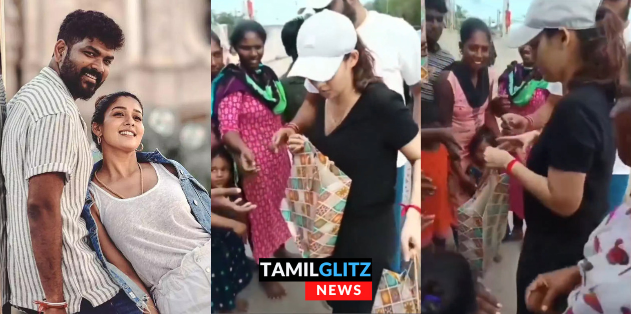 சாலை ஓரத்தில் வசிக்கும் ஏழை மக்களுக்கு தன் கையால் புத்தாண்டு பரிசுகளை வழங்கிய நயன்தாரா 85