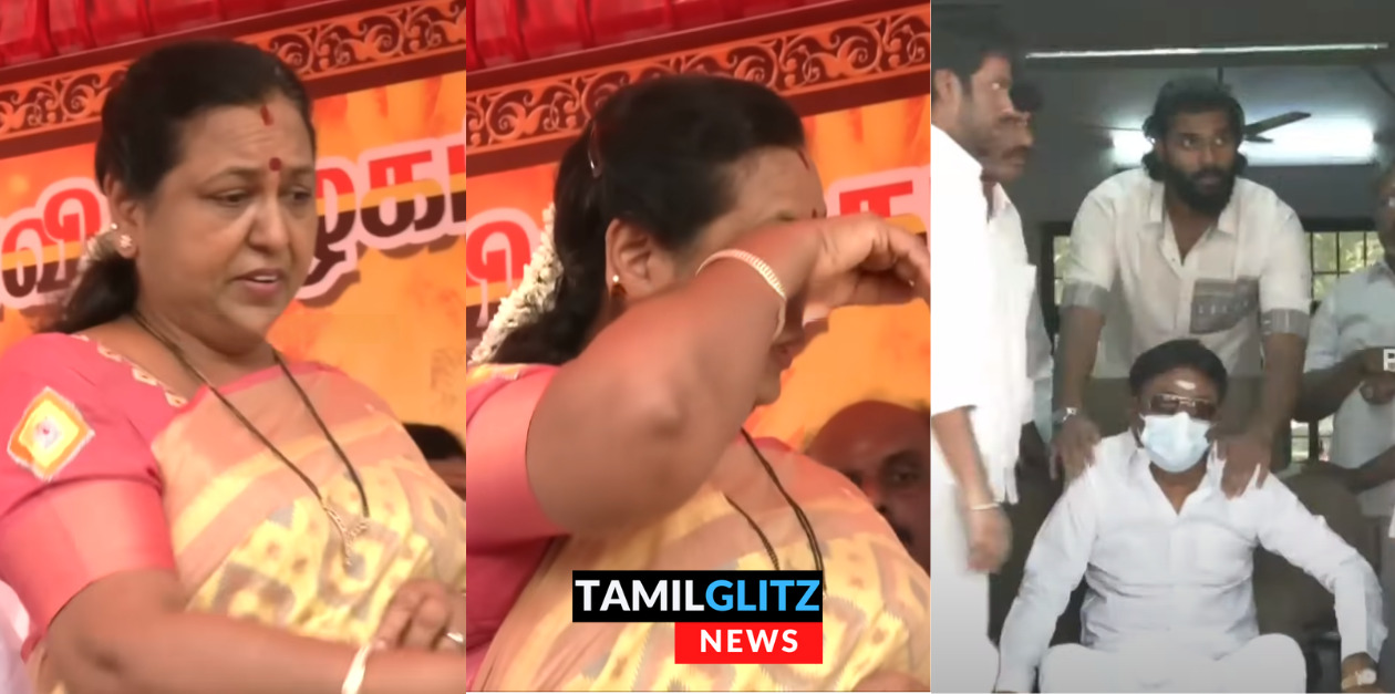 ஐயோ கேப்டன பிடிங்க யாரவது.! கீழே விழப் போன கேப்டனை பார்த்து கதறி அழுத பிரேமலதா.! 35