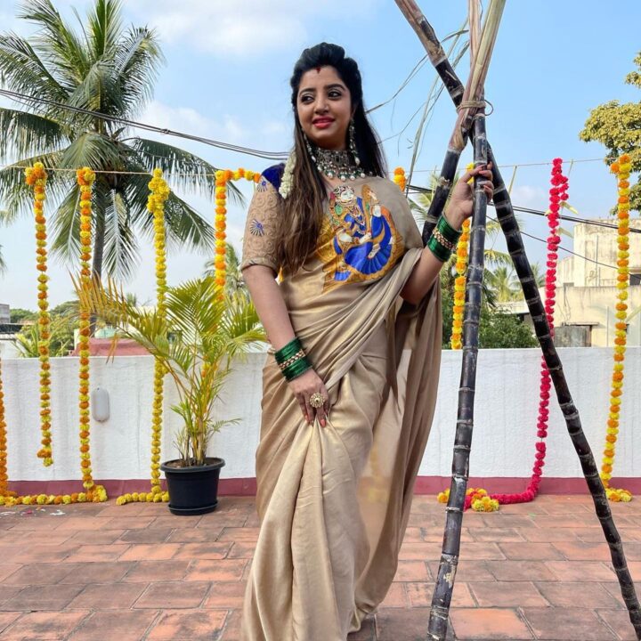 ரவீந்தர் மஹாலக்ஷ்மி வீட்டுல இன்னைக்கே பொங்கல் வச்சாச்சு.! மஹா வெளியிட்ட அழகிய புகைப்படங்கள்.! 7
