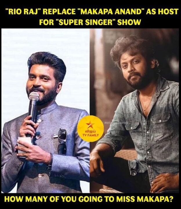 சூப்பர் சிங்கர் நிகழ்ச்சியில் இருந்து விலகிய மாகாபா? இனி இவருக்கு பதில் இவர்.! வெளியான போட்டோ ஆதாரம்.! 5