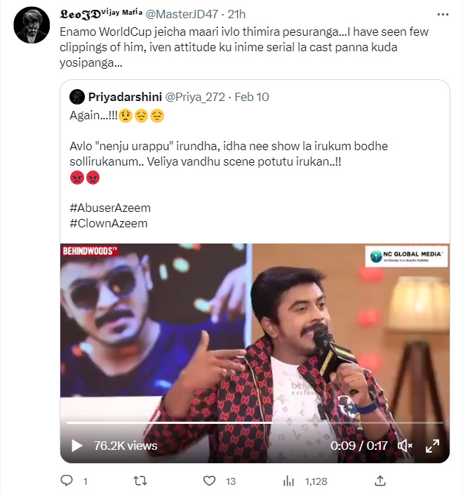 பேட்டியின் போது கமலஹாசனை வாடா போடா என பேசினாரா அசீம்? வீடியோவால் புது சர்ச்சை.! 13