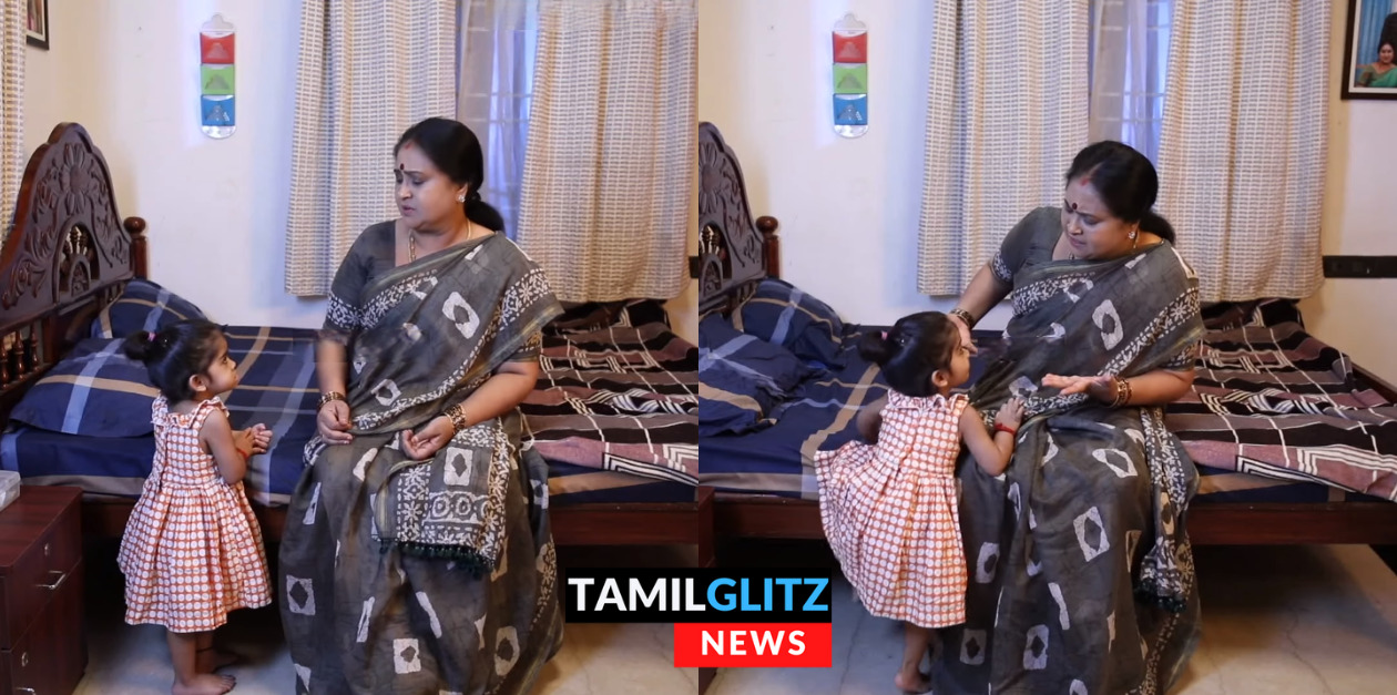 ஈஸ்வரி பாட்டிக்கு முத்தம் கொடுத்து கொஞ்சிய நிலா பாப்பா.! வெளியே துரத்தி விட்ட ஈஸ்வரி பாட்டி.! 129