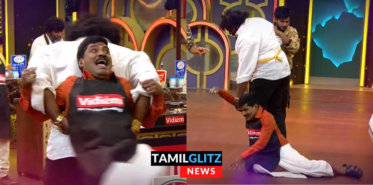 அயோ அண்ணாச்சி என்ன விட்ருங்க தல சுத்துது.! ஜிபி முத்துவை அசால்ட்டாக சுற்றி வீசிய காளையன்.! 19
