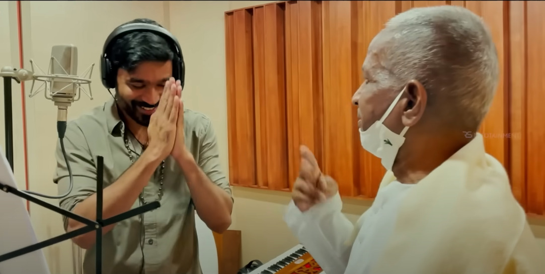 "உன் துணைக்கு நான்தான்".! தனுஷை பார்த்து இளையராஜா செய்த செயல்.! நெகிழ்ந்து போன தனுஷ்.! 3