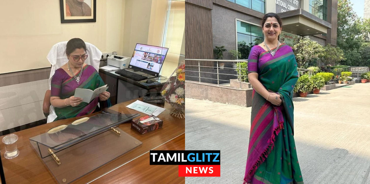 தேசிய மகளிர் ஆணைய உறுப்பினராக பதவி ஏற்றுக்கொண்ட குஷ்பூ.! முதல் நாளே பணிகளை தொடங்கினார்.! 39