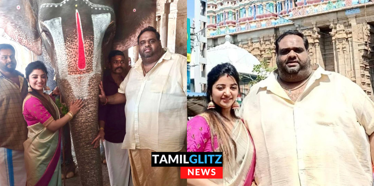 ரவீந்தருடன் ஸ்ரீரங்கம் கோவிலுக்கு விசிட் அடித்த மஹா.! கோவில் யானையை கொஞ்சி விளையாடிய புகைப்படங்கள்.! 47