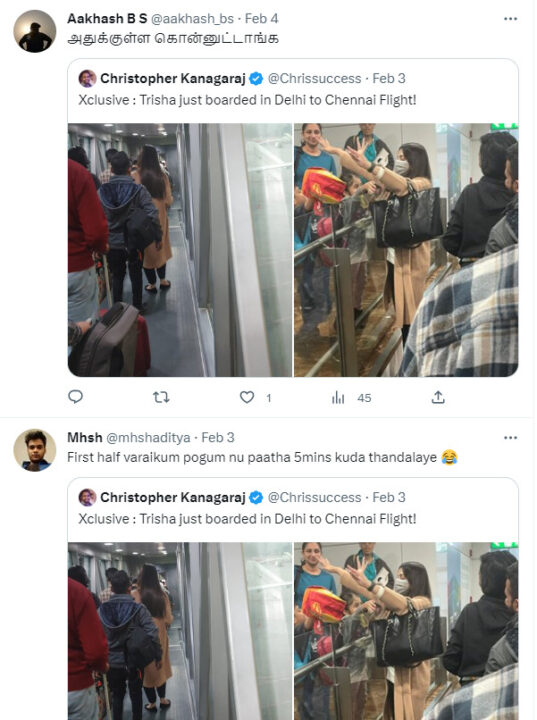 3 நாளில் ஷூட்டிங்கை முடித்து சென்னை திரும்பிய திரிஷா.! லோகேஷை பங்கம் செய்யும் நெட்டிசன்கள்.! 9