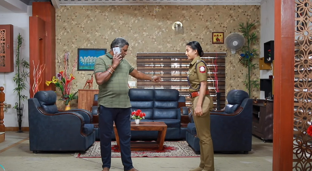 நடு ரோட்டில் சண்டை போட்டுக்கொண்டிருந்த சரவணன்..! உயர் அதிகாரியிடம் வசமாக மாட்டிய சந்தியா.! 3