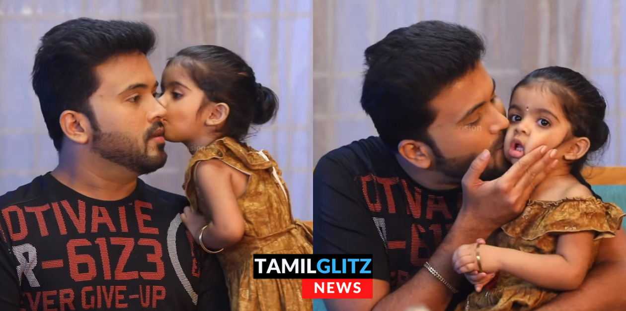 செழியன் பெரியப்பா என அழைத்த நிலா பாப்பா.! தூக்கி வைத்து கொஞ்சிய செழியன்.! செம்ம அழகு.! 97