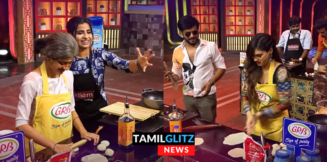 பரோட்டா போடும் challenge கொடுத்த நடுவர்கள்.! வீச தெரியாமல் முழித்து கொண்டிருக்கும் குக்குகள்.! 19