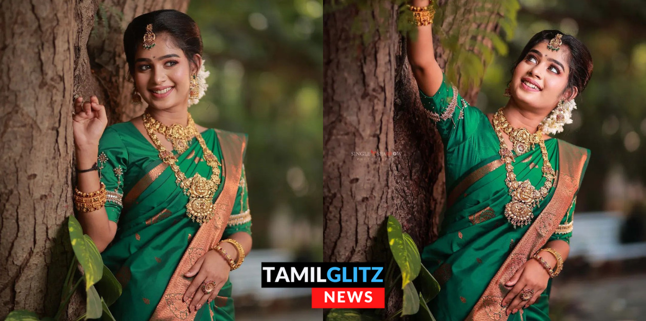 பச்சை நிற பட்டுபுடவையில் மஹாலக்ஷ்மி போல வந்த ஜனனி.! ஜனனி வெளியிட்ட Cute வீடியோ.! 139