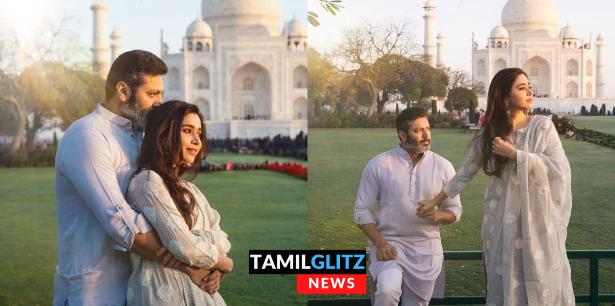 காதல் மனைவியுடன் தாஜ்மஹாலுக்கு முன்பு நின்று செம்ம ரொமான்ஸ் செய்யும் ஜெயம் ரவி.! இதோ Photos..! 71