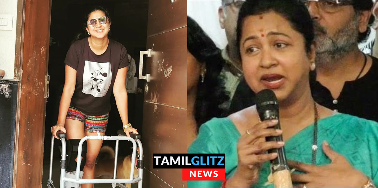 கால் எலும்பு முறிந்த நிலையில் வாக்கிங் ஸ்டிக்குடன் புகைப்படத்தை பகிர்ந்த எதிர்நீச்சல் கனிகா.! 81