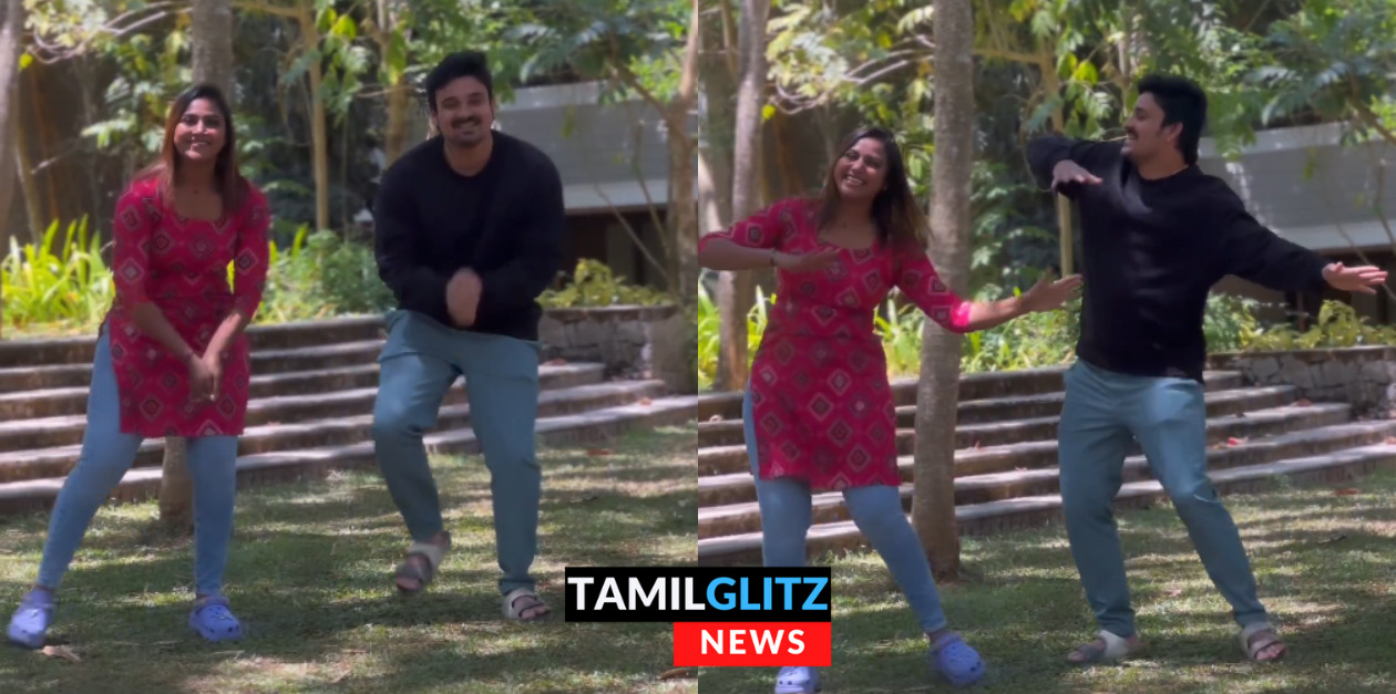 கணவருடன் சேர்ந்து ரஞ்சிதமே பாடலுக்கு ரஷ்மிகா போலவே மரண குத்தாட்டம் போட்ட மைனா நந்தினி.! 49