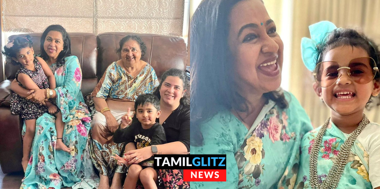 பாட்டி வா உனக்கு முத்தம் தரேன்.! ராதிகாவை கொஞ்சி விளையாடும் பேத்தி.! அழகிய புகைப்படங்கள்.! 45