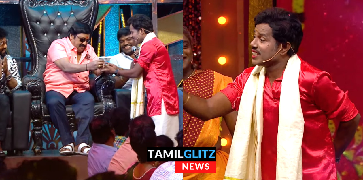 சின்னத்திரைக்கு முதல் முதலாக வந்த ராமராஜன்.! அவரை போலவே ஆடி காட்டிய அமுதவாணன்..! 73