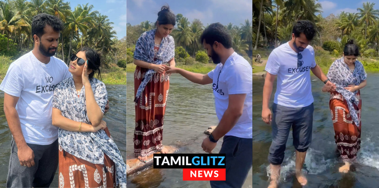 பாத்து வாடா அம்மு..! பாக்கியலட்சுமி ரித்திகாவை கண்ணுக்குள் வச்சி தாங்கும் கணவர்.! இதோ வீடியோ.! 25