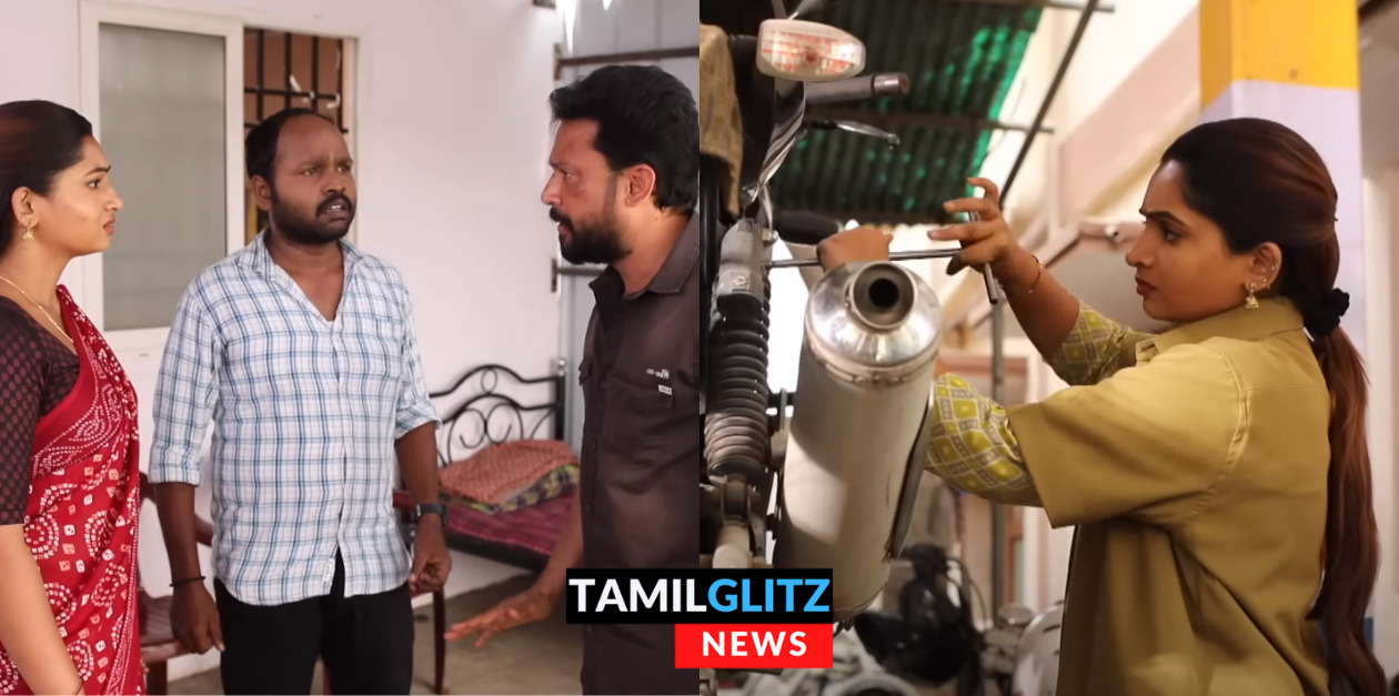 தமிழுக்கு தெரியாமல் மெக்கானிக் ஷாப்பில் வேலைக்கு செல்லும் சரஸ்வதி.! ப்ரோமோ இதோ.! 133