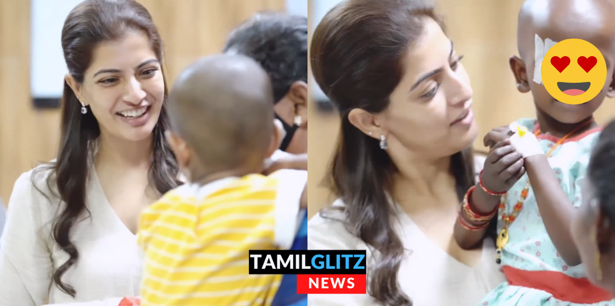 கேன்சர் பாதித்த குழந்தைகளுடன் பிறந்தநாளை கொண்டாடிய வரலட்சுமி சரத்குமார்.! இதோ வீடியோ.! 79