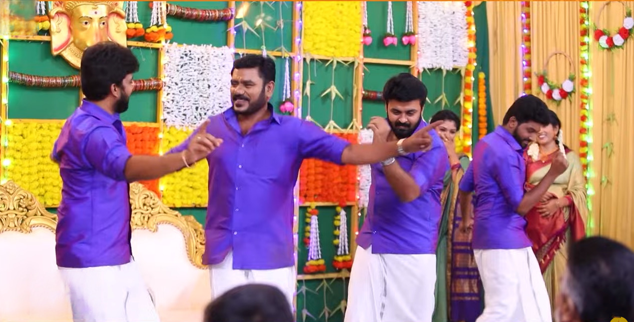 முல்லையின் வளைகாப்புக்கு வந்த ஜீவா மீனா.! மீண்டும் இணைந்த பாண்டியன் ஸ்டோர்ஸ் குடும்பம்.! 3