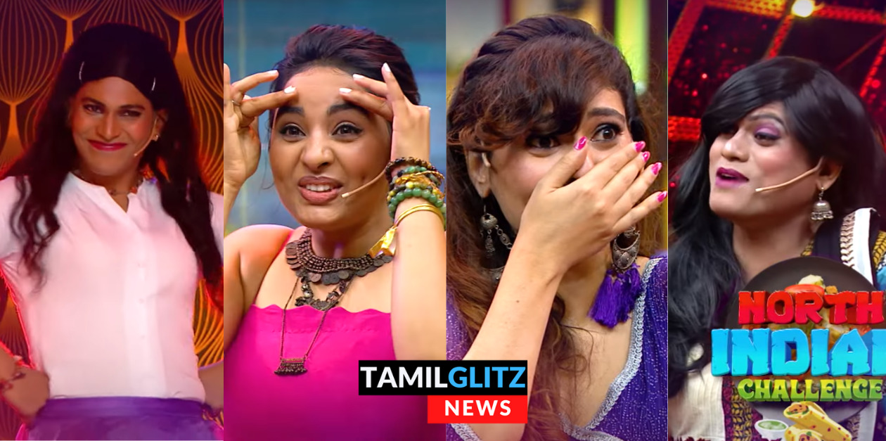 தங்களை போலவே கெட்டப் போட்டு வந்தது குரேஷி புகழை பார்த்து விழுந்து விழுந்து சிரித்த ஸ்ருஷ்டி, ஷெரின் .! 31
