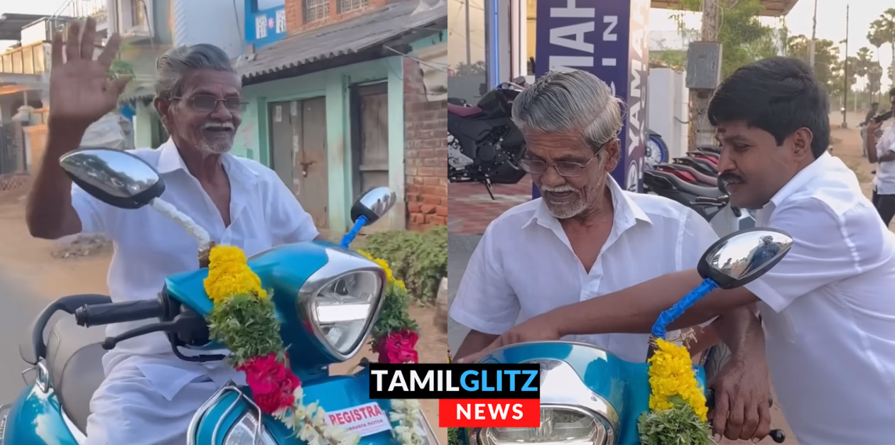 தனது தந்தைக்கு வண்டி வாங்கி பரிசளித்த ஜிபி முத்து.! தாத்தா முகத்துல எவ்வளோ சந்தோசம்.! 37