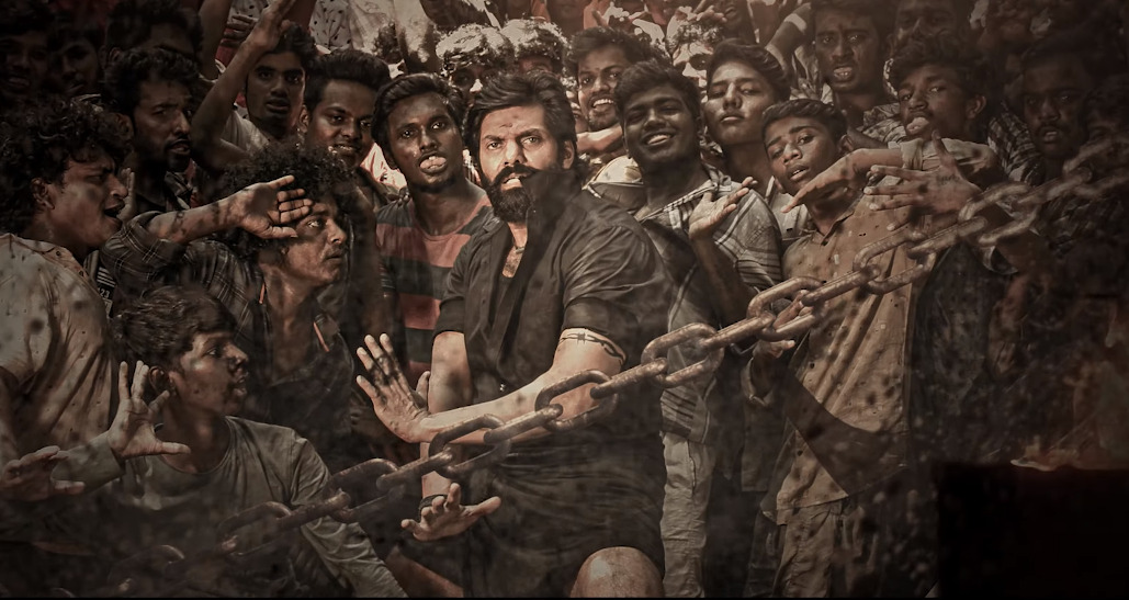 வேட்டியை தூக்கி கட்டி தர லோக்கலாக குத்தாட்டம் போட்டுள்ள ஆர்யா.! காதர் பாஷா படத்தின் First Single வீடியோ.! 3