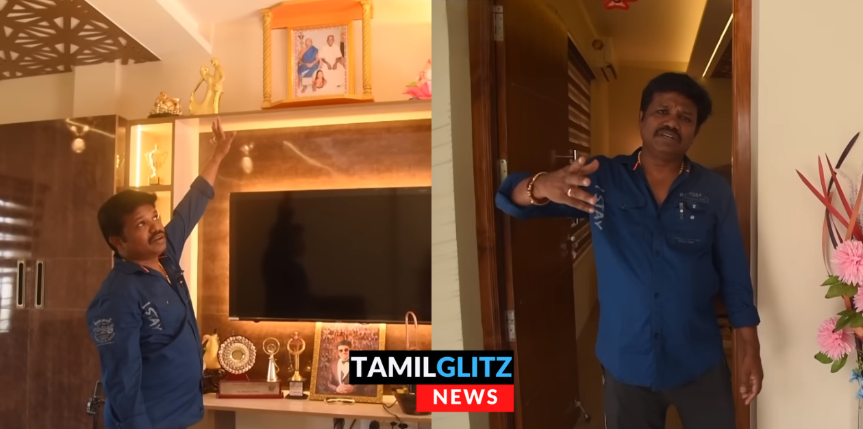 பிரம்மாண்டமாக புது வீடு கட்டி இருக்கும் மதுரை முத்து..! மதுரை முத்துவின் ஹோம் டூர் வீடியோ இதோ.! 79