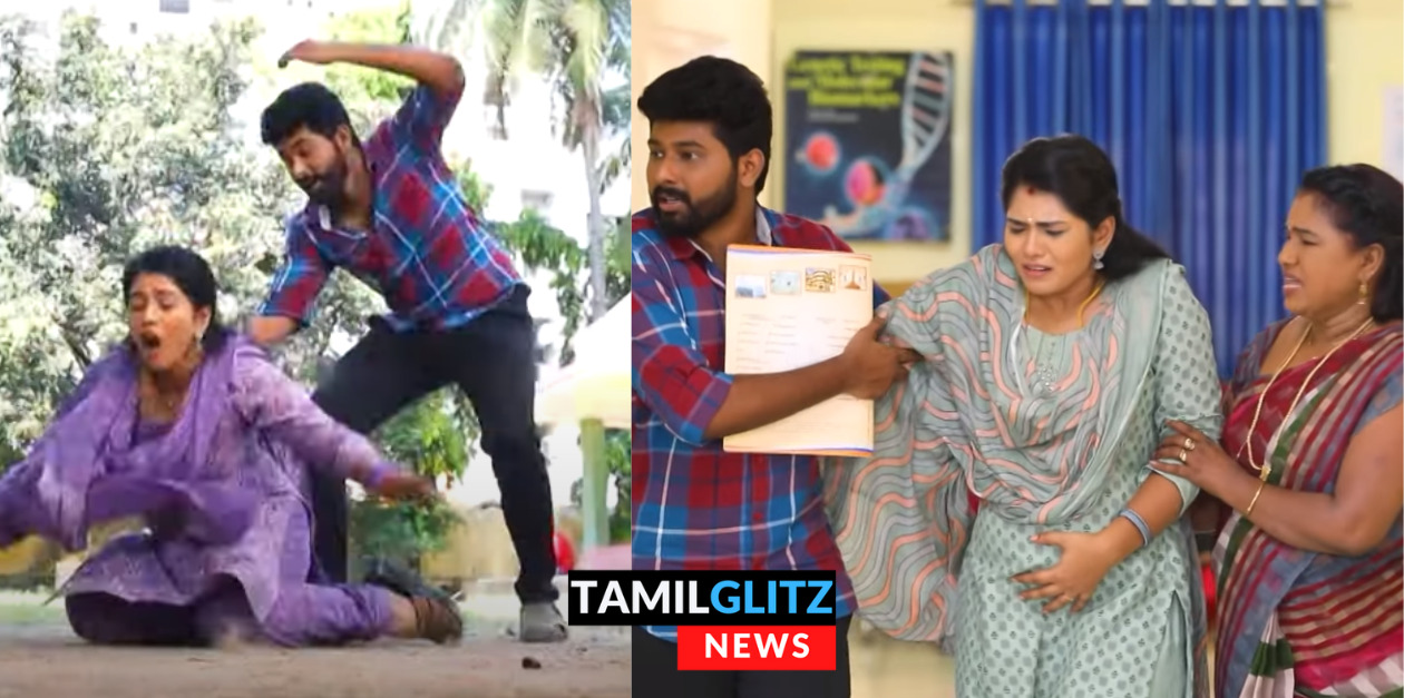 நடனம் ஆடும் போது தவறி விழுந்த ஐஸ்வர்யா.! வயிற்றில் விழுந்த பலமான அடி.! பாண்டியன் ஸ்டோர்ஸ் ப்ரோமோ 51