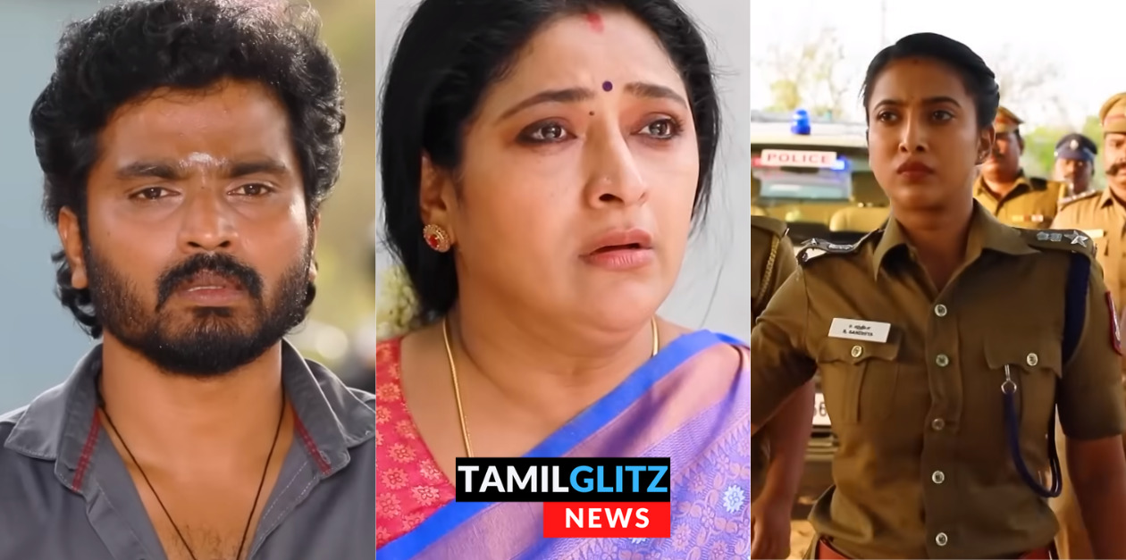பெரும் போலீஸ் படைகளுடன் வந்து இறங்கிய சந்தியா.! பயந்து நடுங்கும் சரவணன் மற்றும் சிவகாமி..! 97