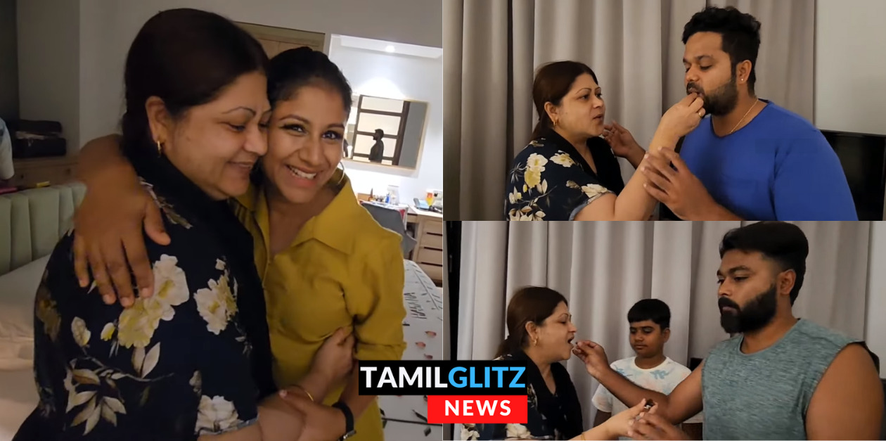 சஞ்சீவ் அம்மாவின் 55வது பிறந்தநாள்.! குடும்பத்துடன் கேக் வெட்டி கொண்டாடிய சஞ்சீவ் ஆலியா தம்பதிகள் .! 85