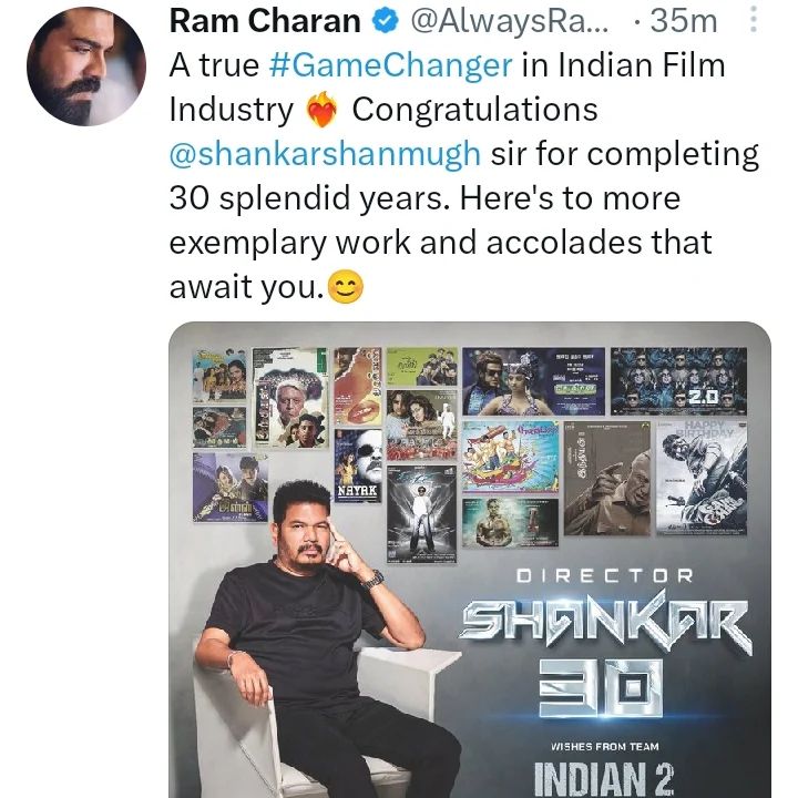 திரைத்துறையில் 30 ஆண்டுகளை நிறைவு செய்த இயக்குனர் ஷங்கர்.! கேக் வெட்டி கொண்டாட்டம்.! 13