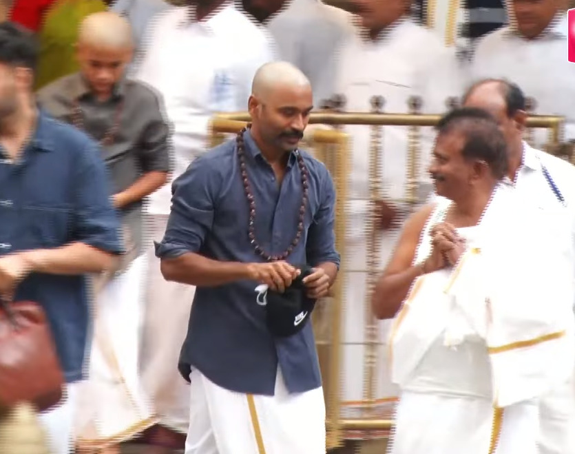 கழுத்தில் ருத்ராட்சம், தலையில் மொட்டை.! மகன்களுடன் திருப்பதியில் மொட்டை போட்ட தனுஷ்.! 7