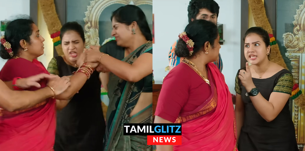 கைகலப்பாக மாறிய ஆதி குணசேகரன் வீடு.! ஜான்சி ராணியை வெளுத்து வாங்கிய தர்ஷினி.! 13