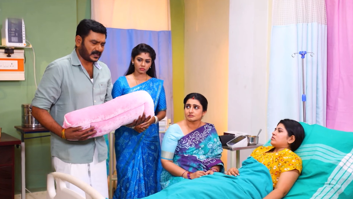 பிரசவ வலியால் துடித்த ஐஸ்வர்யாவுக்கு பிறந்த குழந்தை.! பரபரப்பான பாண்டியன் ஸ்டோர்ஸ் ப்ரோமோ.! 3