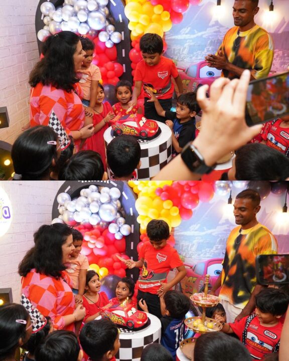 மகனின் 5-வது பிறந்தநாளை குடும்பத்துடன் கொண்டாடிய ராதிகா மகள் ரயான்! அழகிய புகைப்படங்கள்.! 3