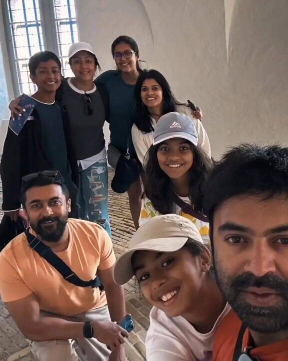 மகன் மகளுடன் வெளிநாட்டில் விடுமுறையை கழிக்கும் சூர்யா மற்றும் ஜோதிகா.! வெளியான புகைப்படங்கள்.! 13