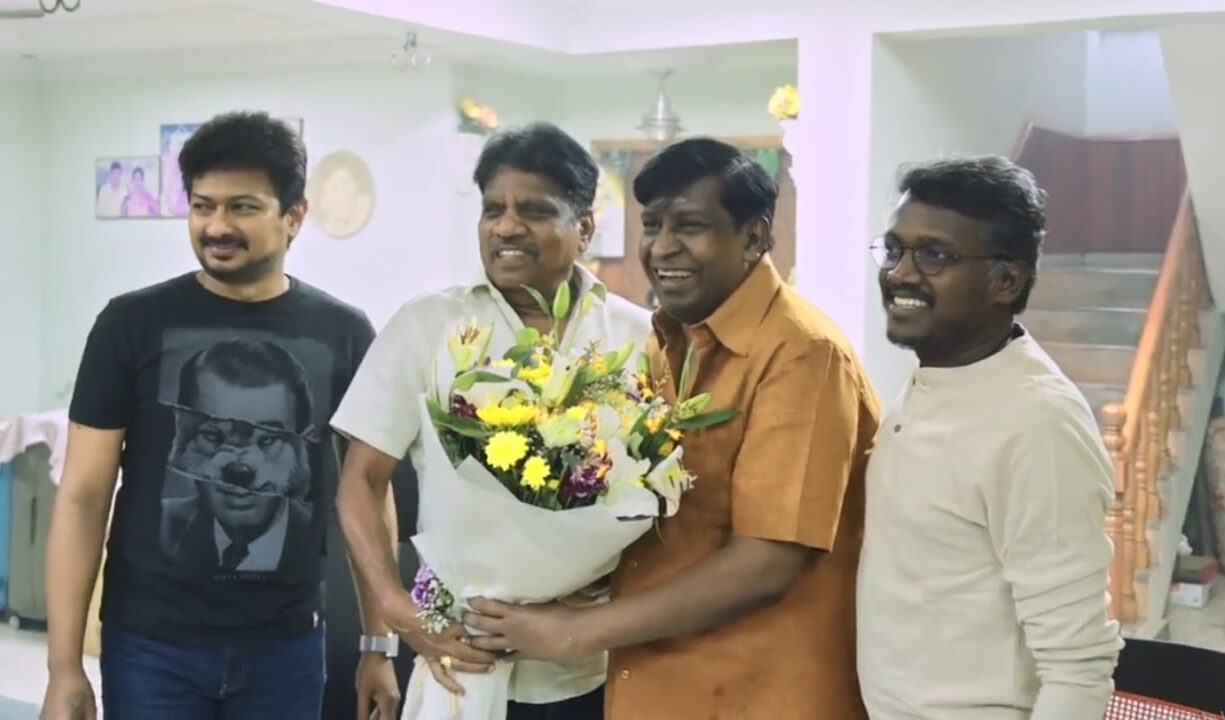 "வெற்றி படமாக்கிய அண்ணன் வடிவேலுவுக்கு நன்றி.!" நேரில் சந்தித்து மரியாதை செய்த உதயநிதி.! 3
