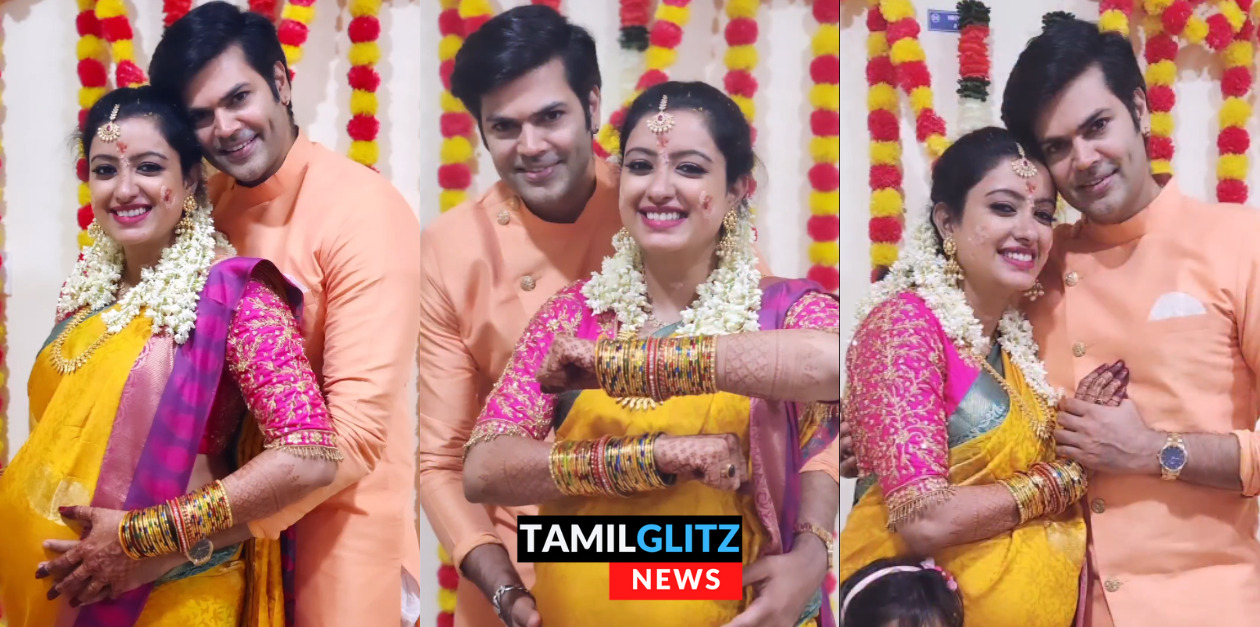 கர்ப்பமாக இருப்பதை அறிவித்த கணேஷ் வெங்கட்ராம் மனைவி.! வீட்டிலேயே எளிமையாக நடந்த வளைகாப்பு.! 67