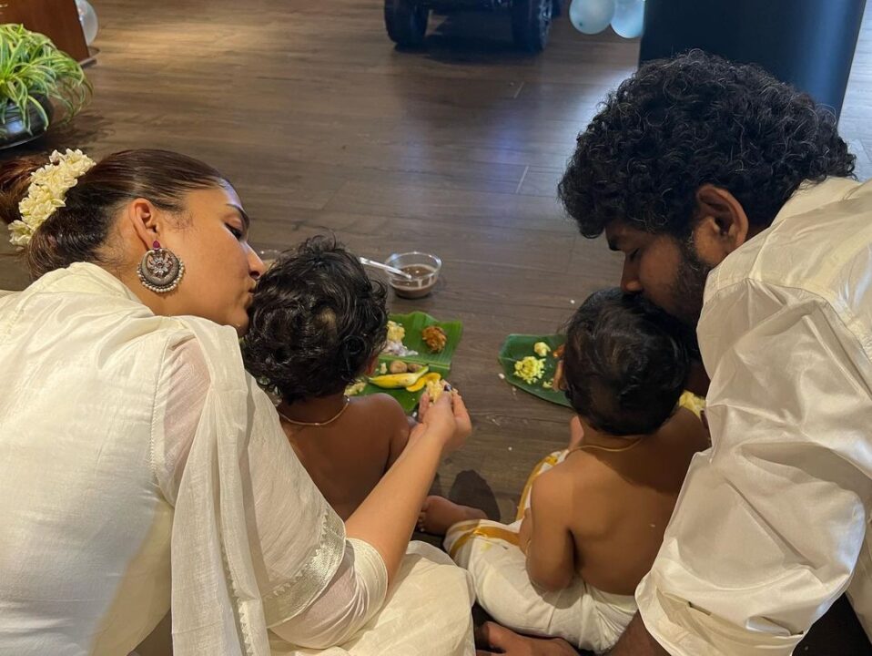 தனது மகன்களுடன் ஓணம் பண்டிகையை கொண்டாடிய நயன்தாரா விக்னேஷ் சிவன் தம்பதிகள்.! 5