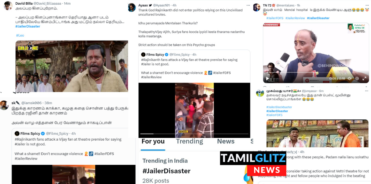 விஜய் ரசிகரை தாக்கிய ரஜினி ரசிகர்கள்.! பதிலுக்கு ஜெயிலர் படத்தை வச்சி செய்யும் விஜய் ரசிகர்கள்.! 170