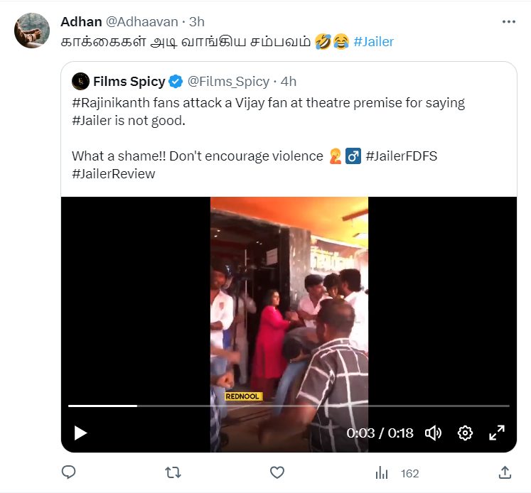 விஜய் ரசிகரை தாக்கிய ரஜினி ரசிகர்கள்.! பதிலுக்கு ஜெயிலர் படத்தை வச்சி செய்யும் விஜய் ரசிகர்கள்.! 19