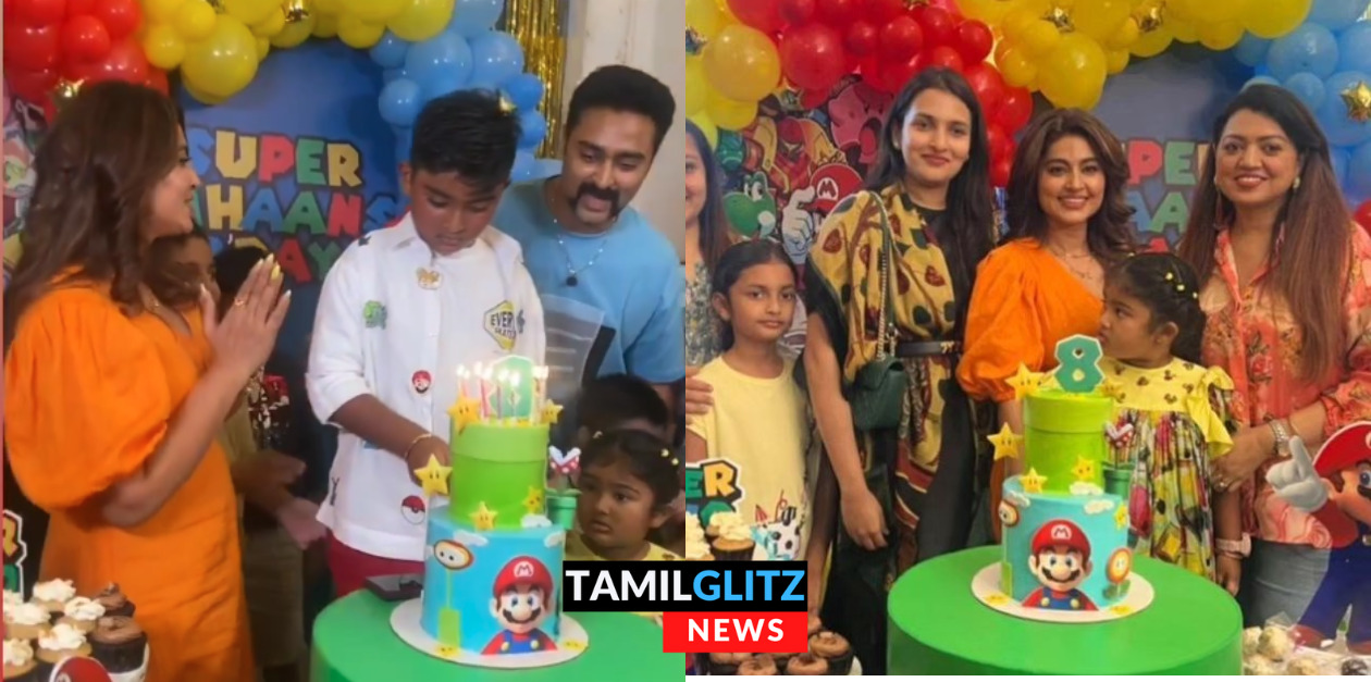 மகனின் 8-வது பிறந்தநாள்.! குடும்பத்துடன் கேக் வெட்டி கொண்டாடிய சினேகா பிரசன்னா தம்பதிகள்.! 19