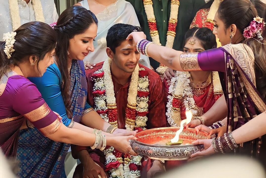 நடிகர் விஜயகுமார் பேத்திக்கு திருமணம்.! வெளியான அழகிய நிச்சயதார்த்த புகைப்படங்கள்.! 7