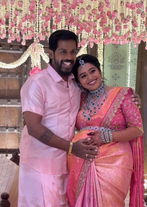 விஜய் டிவி நடிகை காயத்திரி யுவராஜுக்கு நடந்த வளைகாப்பு.! வந்து குவிந்த சின்னத்திரை நடிகர்கள்.! 3